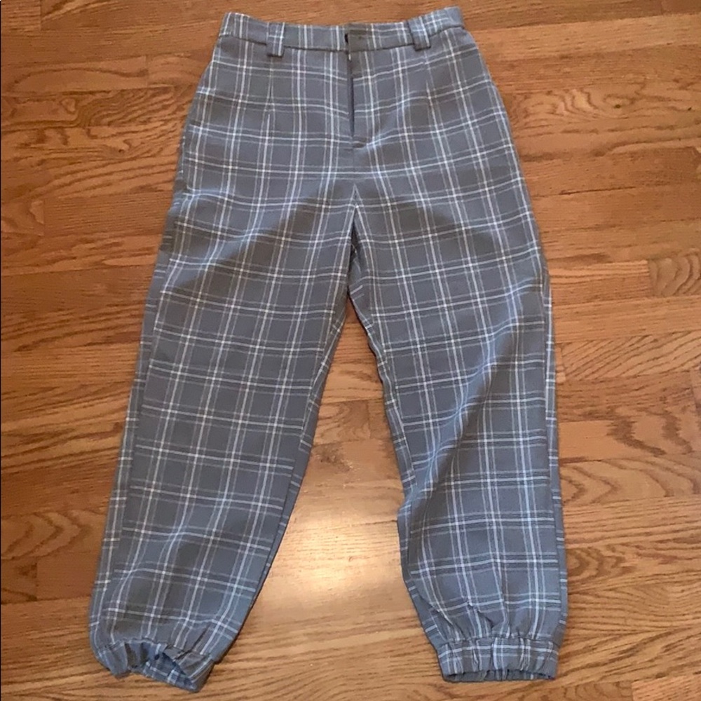 Plaid Capri pants